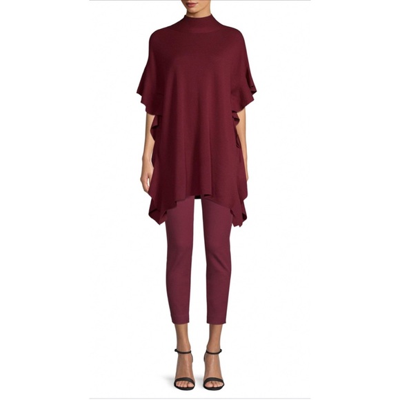 Elie Tahari Sweaters - ELIE TAHARI Lucy Ruffle Sleeve Sweater Winterberry